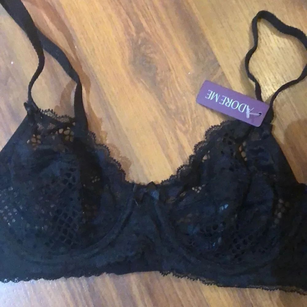 NWT Adore Me Black lace underwire bra, size 34 a